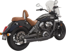 Load image into Gallery viewer, Bassani 2:1 Exhaust - Black - Short - Scout 8S12JB - Side View