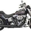 Load image into Gallery viewer, Bassani 2:1 Exhaust - Black - Short - Softail 12122J - Main Product View