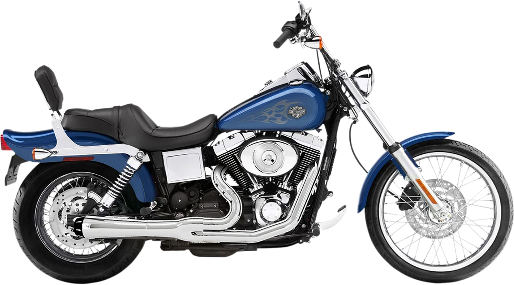 Bassani 2:1 Exhaust - Chrome - Megaphone - Short - '91-'05 FXD 13312R - Main Product View