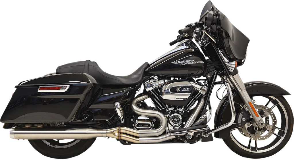 Bassani 2:1 Exhaust - Stainless Steel - Straight Can 1F28SS - Main Product View