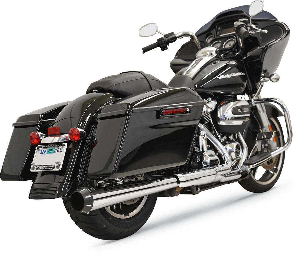 Bassani 2:1 Muffler - Black - Megaphone 1F17RB - Side View