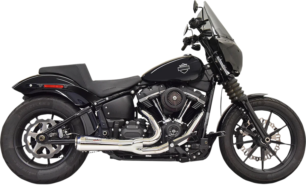 Bassani 2:1 Short Exhaust - Black 1S73B - Side View