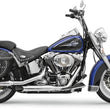 Load image into Gallery viewer, Bassani 3" Mufflers - Chrome - Bologna - Softail '07-'17 12117F - Main Product View