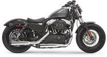 Load image into Gallery viewer, Bassani 3" Mufflers - Chrome - Bologna - Softail '07-'17 12117F - Side View