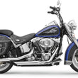 Load image into Gallery viewer, Bassani 3" Mufflers - Chrome - Slash-Cut - Softail '07-'17 12117B - Main Product View