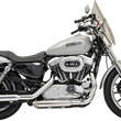 Load image into Gallery viewer, Bassani 3" Mufflers - Chrome - Slash-Cut - Sportster '04-'13 1X17F - Main Product View