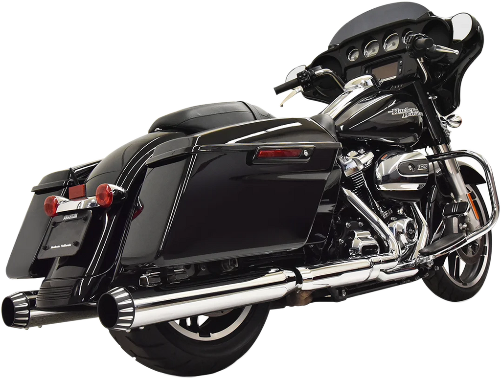 Bassani 4" QNT Mufflers - Chrome 1F72QNT5