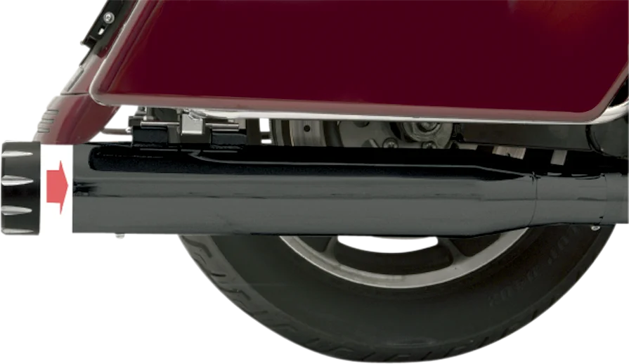 Bassani 4" Quick Change Series Slip-On Mufflers - Black - FL '95-'16 1F740B - Main Product View