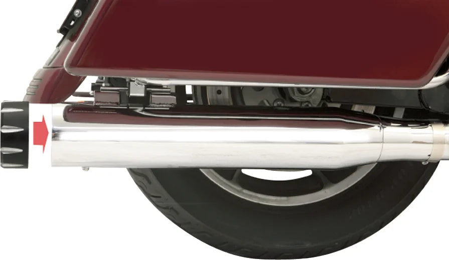 Bassani 4" Quick Change Series Slip-On Mufflers - Black 1F742B - Side View