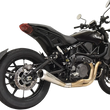 Load image into Gallery viewer, Bassani 4" Short Megaphone Muffler without Catalytic Converter - Low Mount 8F127SS - Main Product View