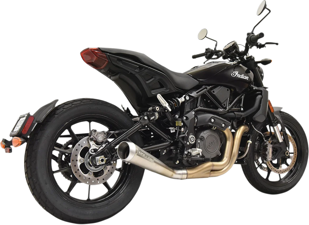 Bassani 4" Short Megaphone Muffler without Catalytic Converter - Low Mount 8F127SS - Main Product View