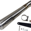 Load image into Gallery viewer, Bassani 4" Short Megaphone Muffler without Catalytic Converter - Low Mount 8F127SS - Side View