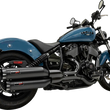 Load image into Gallery viewer, Bassani 4" Slip-On Mufflers - Black 8CH17B - Main Product View
