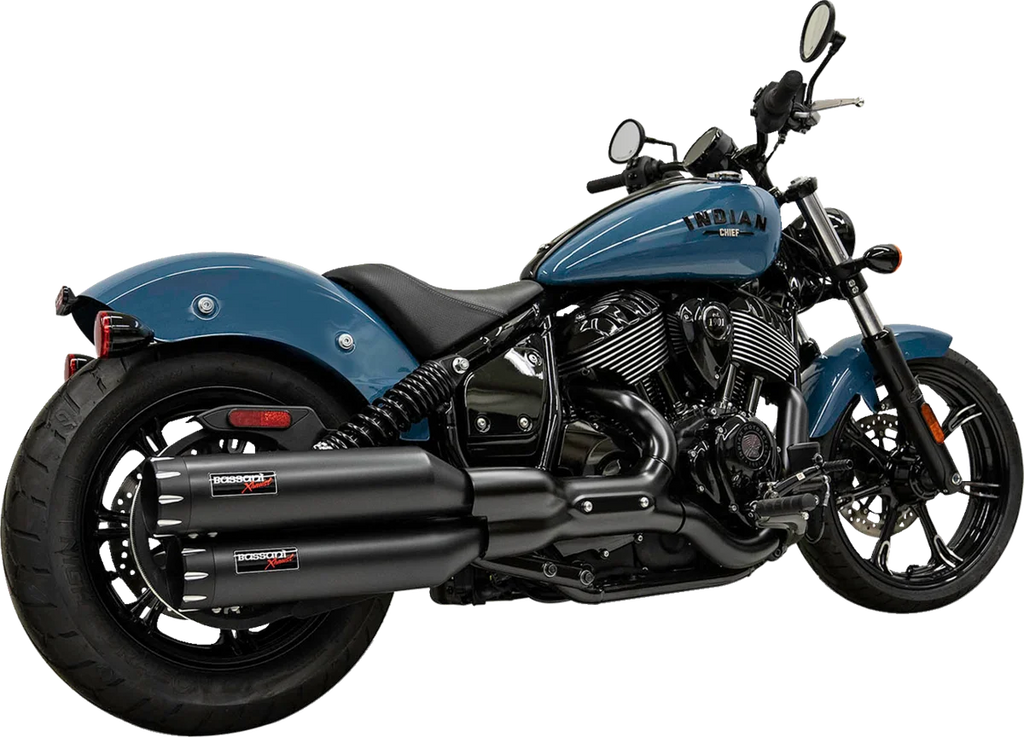 Bassani 4" Slip-On Mufflers - Black 8CH17B - Main Product View