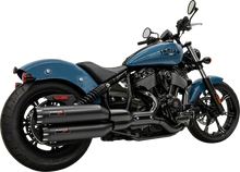 Load image into Gallery viewer, Bassani 4" Slip-On Mufflers - Black 8CH17B - Main Product View