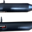 Load image into Gallery viewer, Bassani 4" Slip-On Mufflers - Black 8CH17B - Side View