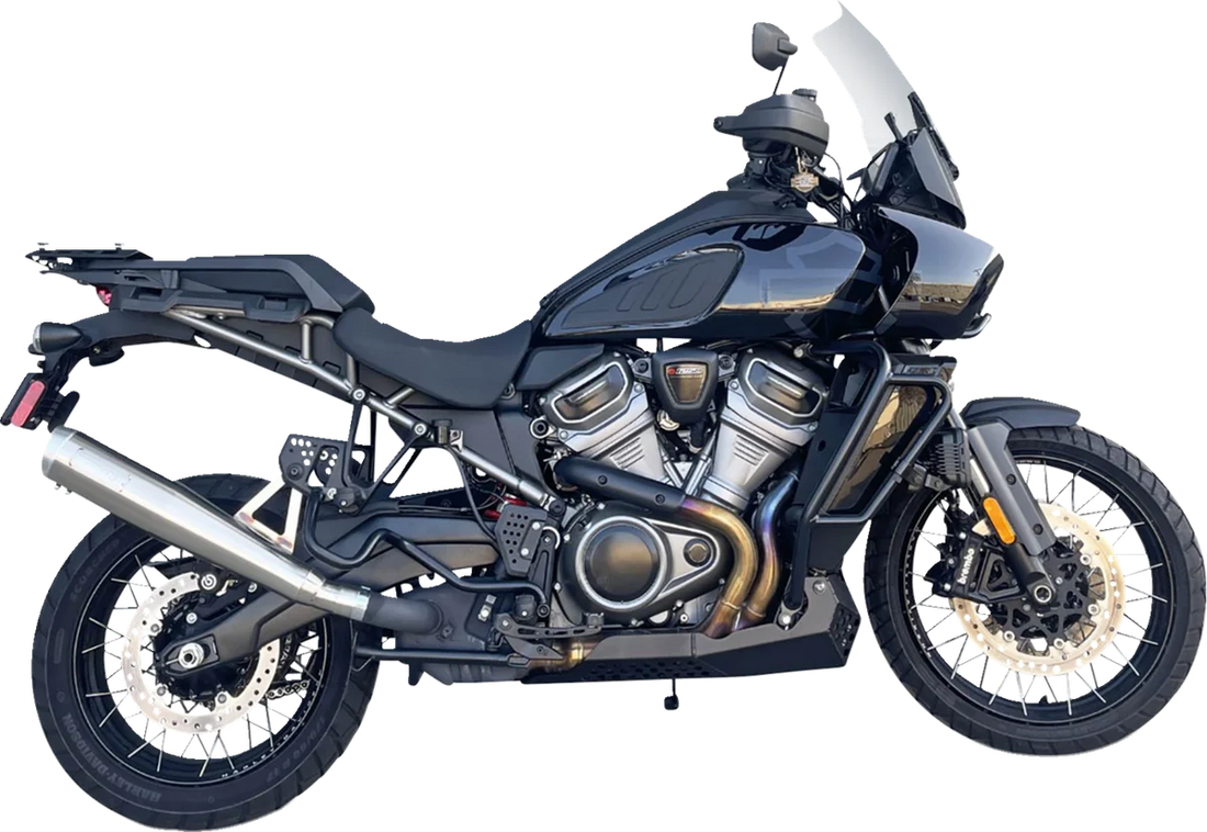 Bassani 4" Stainless Steel Slip-On Exhaust - Black 1P187SSB - Side View