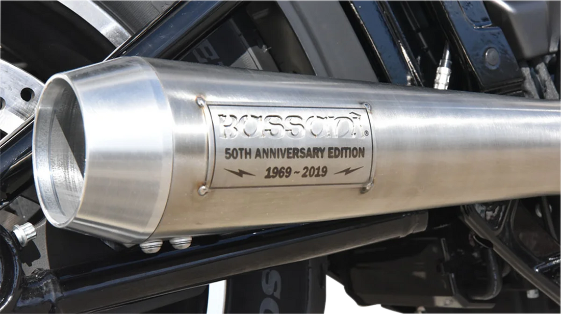 Bassani 50th Anniversary 2:1 Exhaust - Stainless Steel 1S50SS - Side View