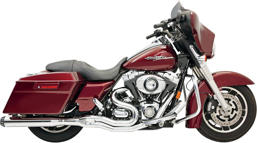 Bassani B1 2:1 Exhaust - Chrome 1D18R - Side View