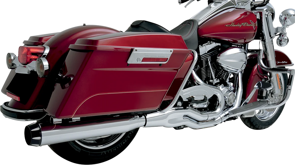 Bassani B1 2:1 Exhaust - Chrome FLH-777 - Side View