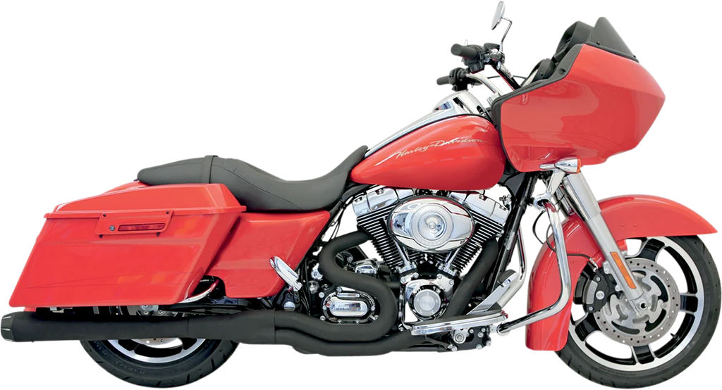 Bassani B4 2:1 Exhaust - Black - Megaphone FLH-747B - Main Product View