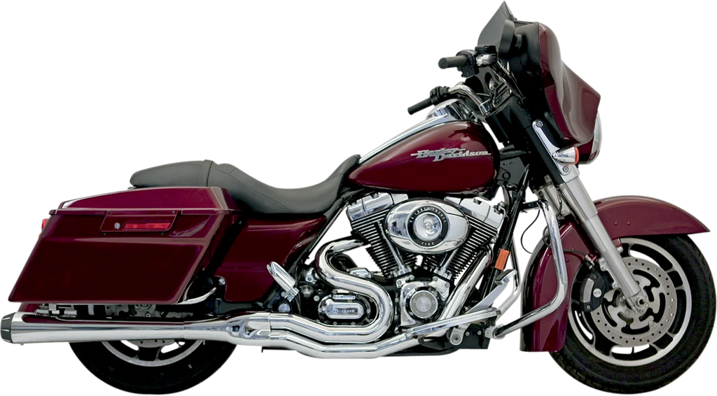 Bassani B4 2:1 Exhaust - Chrome - Megaphone FLH-747 - Main Product View