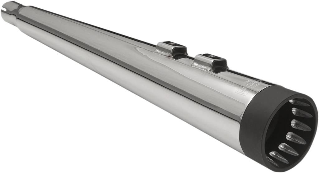 Bassani DNT Megaphone Muffler - Chrome/Black 1F572DNT5 - Side View