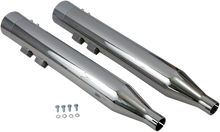 Load image into Gallery viewer, Bassani DNT Straight Can Mufflers for '95-'16 FL - Chrome 1F7DNT6 - Side View
