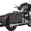 Load image into Gallery viewer, Bassani DNT Straight Can Mufflers for '95-'16 FL - Chrome/Black 1F7DNT5 - Main Product View