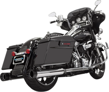 Load image into Gallery viewer, Bassani DNT Straight Can Mufflers for '95-'16 FL - Chrome/Black 1F7DNT5 - Main Product View