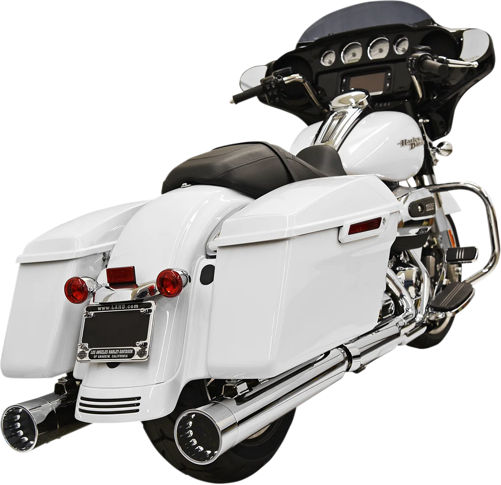 Bassani DNT Straight Can Mufflers for FL - Black 1F72DNT5B - Side View