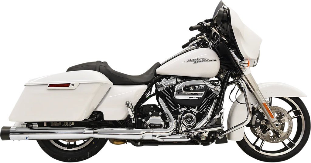 Bassani DNT Straight Can Mufflers for FL - Chrome/Black 1F72DNT5 - Main Product View