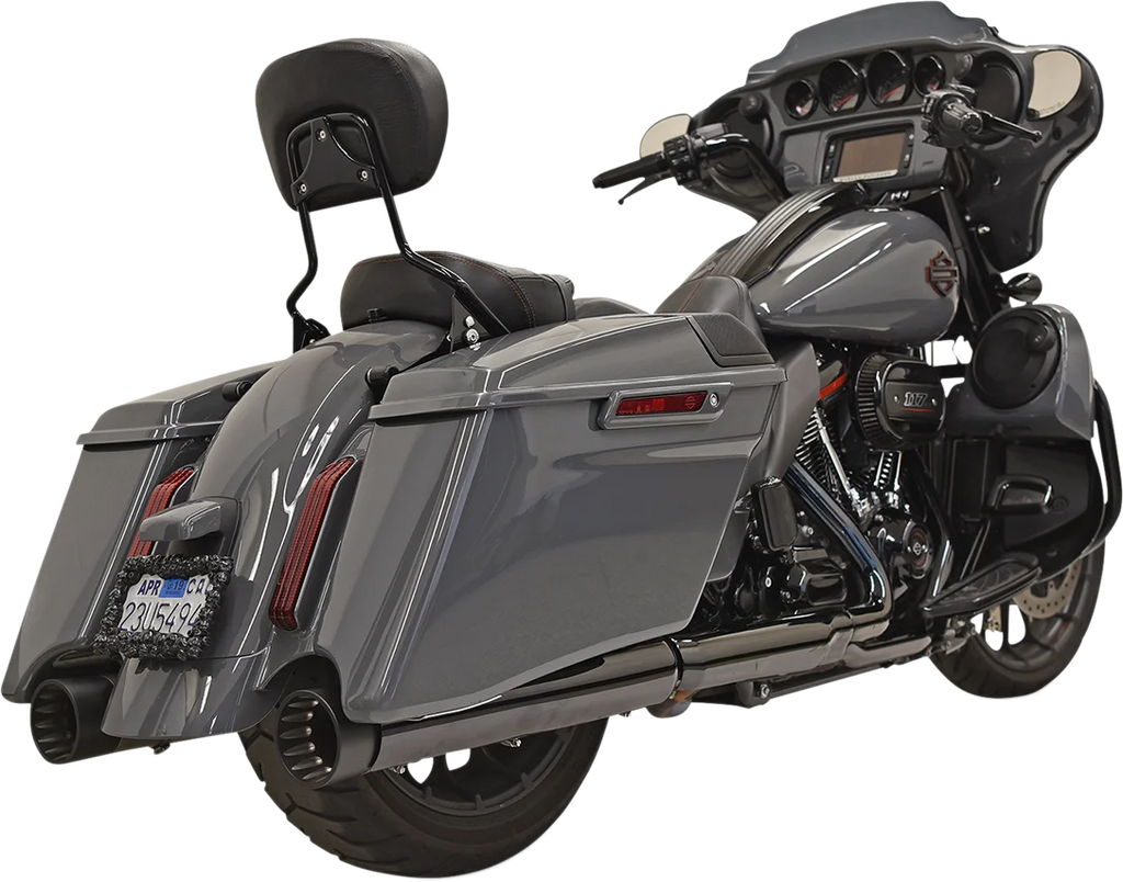 Bassani DNT Straight Can Mufflers for M8 CVO - Chrome/Black 1F73DNT5 - Main Product View