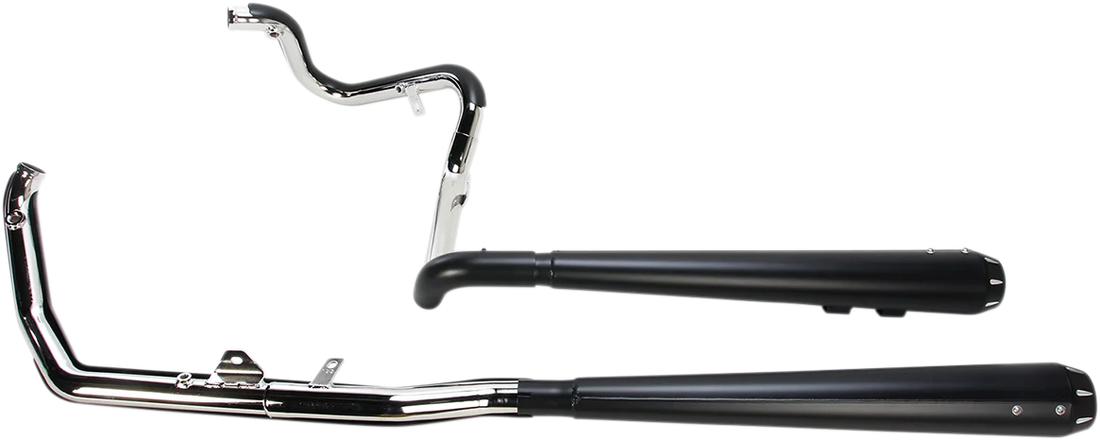 Bassani Down Under Exhaust - Black - Megaphone 1F66RB - Side View