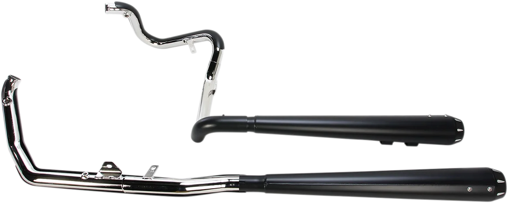 Bassani Down Under Exhaust - Black - Megaphone 1F66RB - Side View