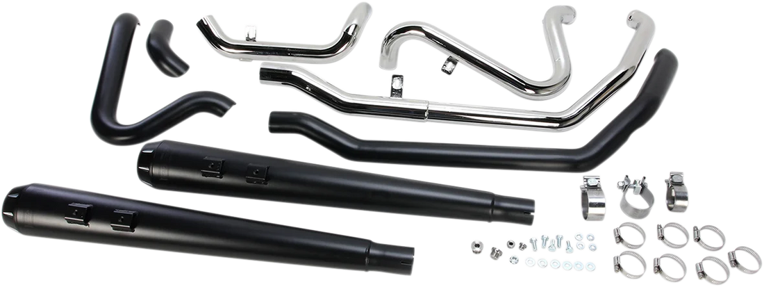Bassani Down Under Exhaust - Black - Megaphone 1F66RB - Installation View