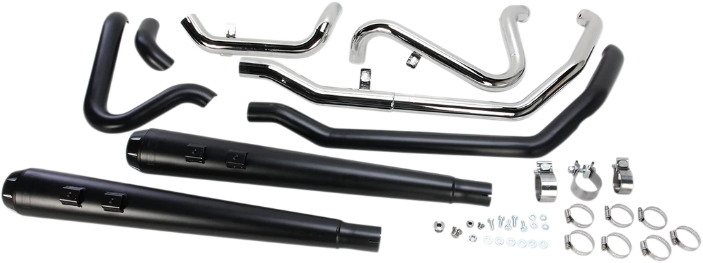 Bassani Down Under Exhaust - Black - Megaphone 1F66RB - Installation View