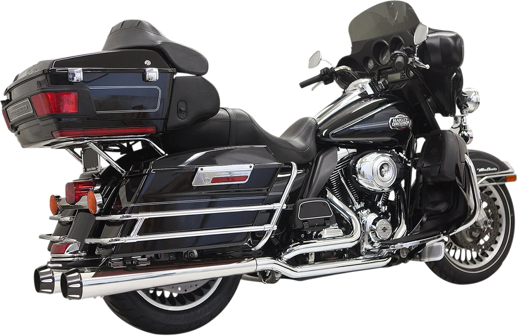 Bassani Down Under Exhaust - Chrome - Megaphone 1F66R