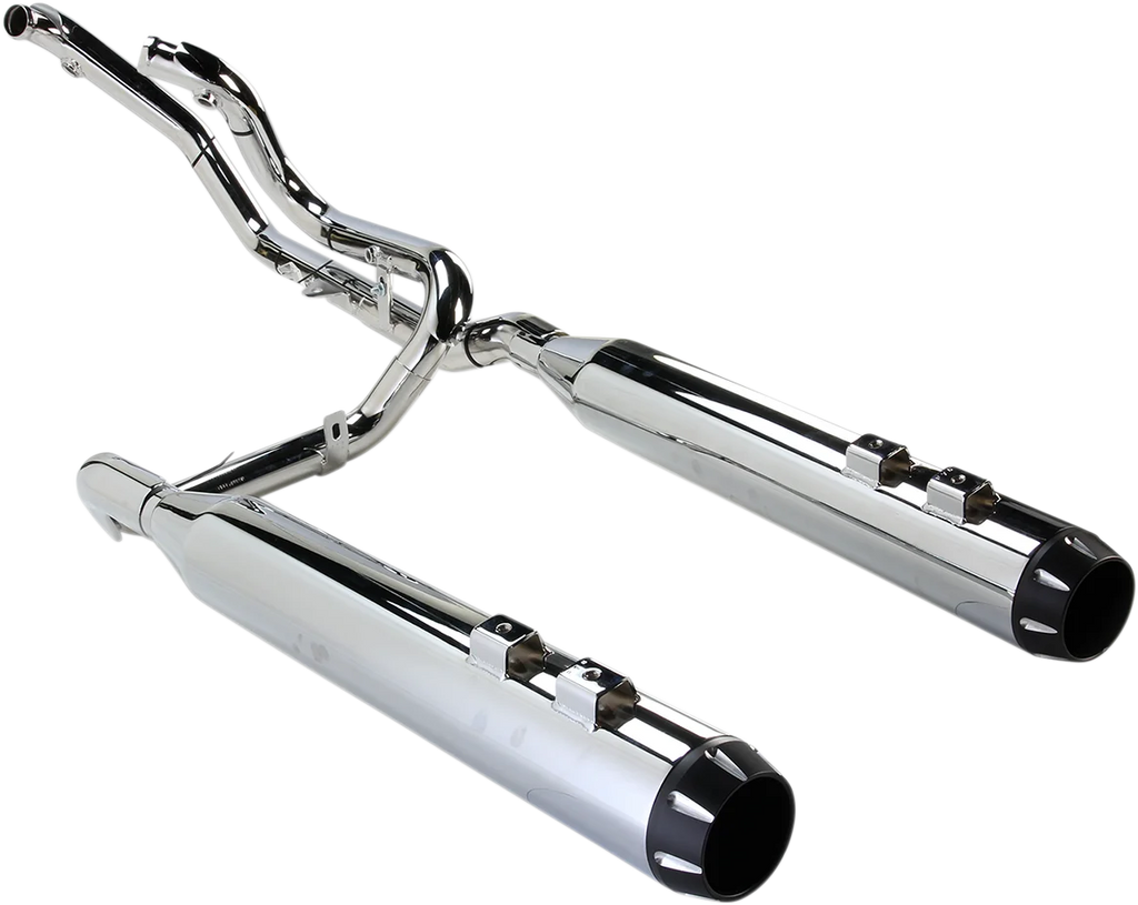 Bassani Down Under Exhaust - Chrome - Straight Can 1F76R - Main Product View