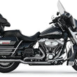 Load image into Gallery viewer, Bassani Down Under Headpipes - Black 11525A - Side View