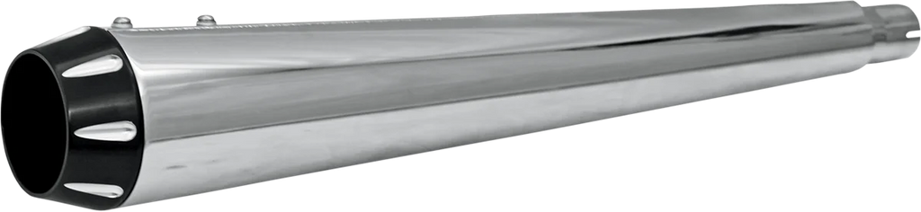Bassani End Cap - Black - Fluted - Megaphone BELMR - Main Product View