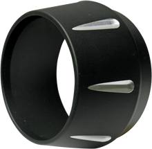 Load image into Gallery viewer, Bassani End Cap - Black - Fluted - Short Megaphone BESMR