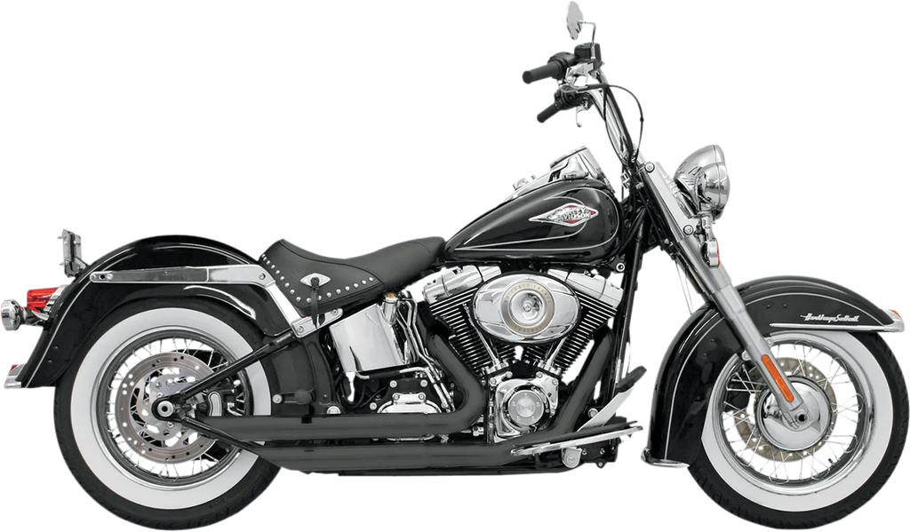 Bassani FireFlight Exhaust - Black - Softail 12123B - Main Product View