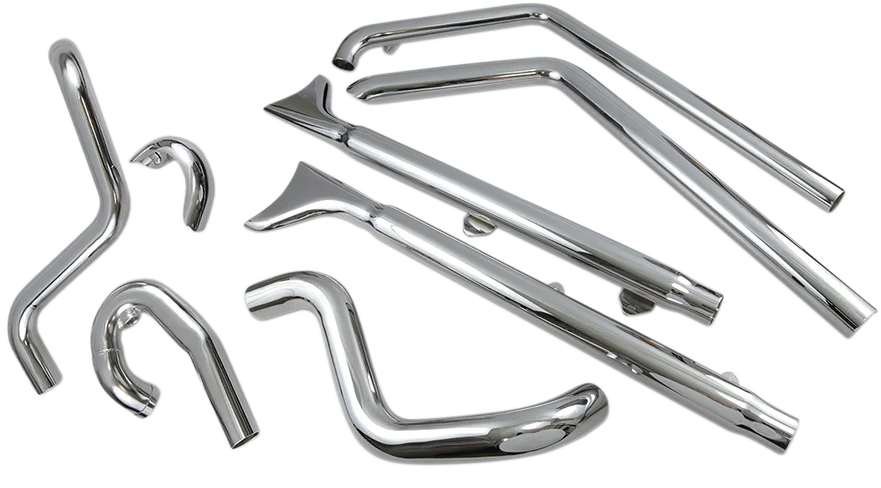 Bassani Fishtail Exhaust with Baffle - 33" - Softail 1S66E-33 - Main Product View