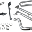 Load image into Gallery viewer, Bassani Fishtail Exhaust with Baffle - 33" - Softail 1S66E-33 - Side View