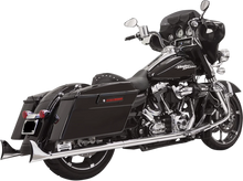 Load image into Gallery viewer, Bassani Fishtail Mufflers - Chrome - w/ Baffle - 33" - 95-'16 Touring 1F27E33 - Main Product View