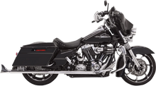 Load image into Gallery viewer, Bassani Fishtail Mufflers - Chrome - w/ Baffle - 33" - 95-'16 Touring 1F27E33 - Side View