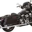 Load image into Gallery viewer, Bassani Fishtail Mufflers - Chrome - w/ Baffle - 36" - 95-'16 Touring 1F27E36 - Side View