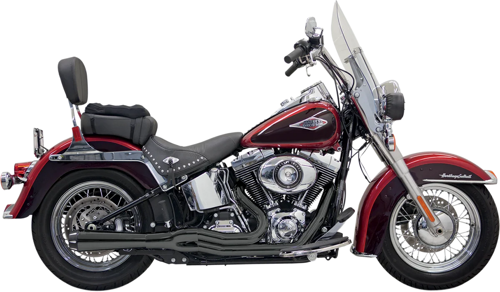 Bassani Mega Power Exhaust - Black - Short - FXS/FLS 1S12RB - Main Product View