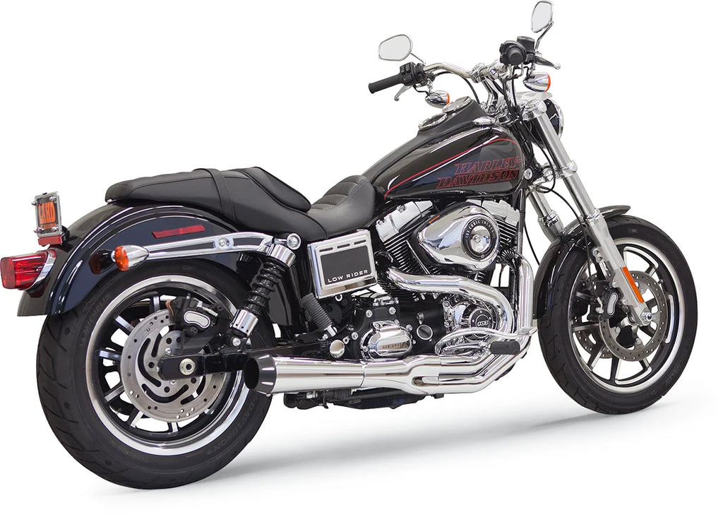 Bassani Mega Power Exhaust - Black - Short - FXS/FLS 1S12RB - Side View